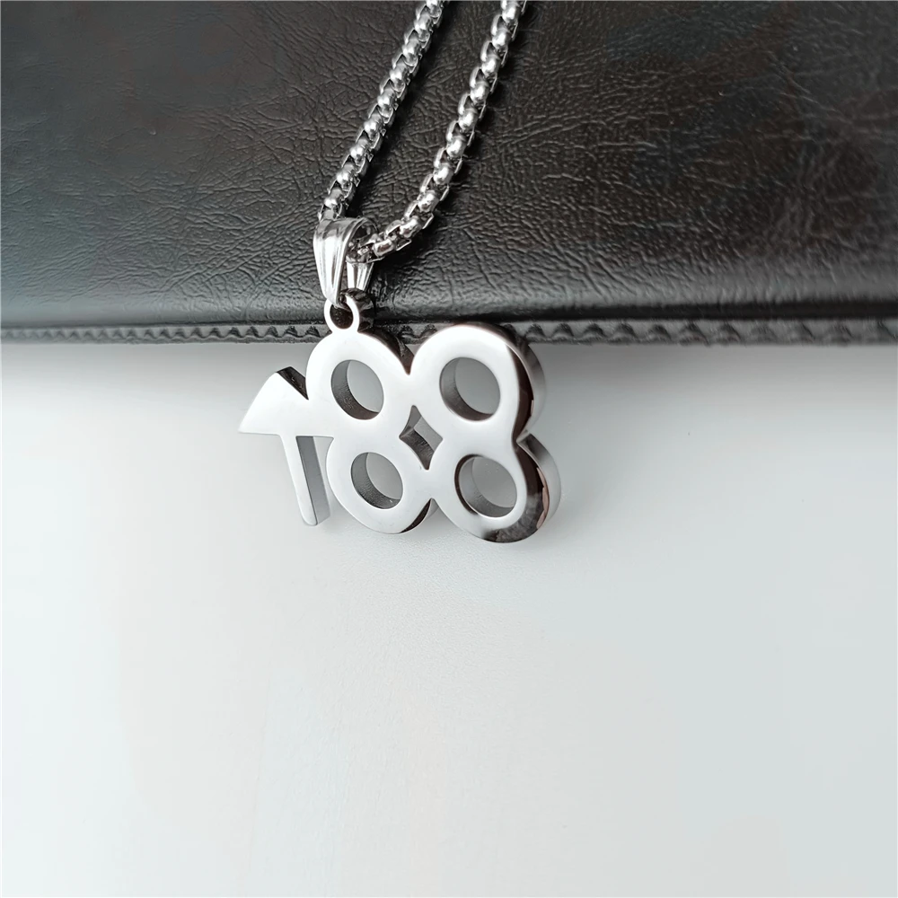 

Fashion 2021 88 Rising Mens Hip Hop Jewelry Grunge Pendant Necklace Wholesale Stainless Steel Chains Choker Necklaces