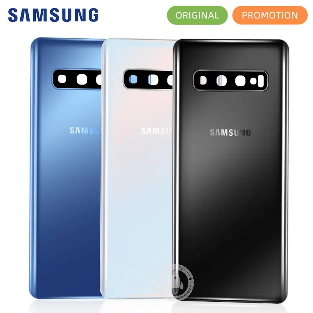 Оригинальная сменная батарея задняя крышка дверное стекло для samsung S10+ Корпус S10 Plus SM-G9750 задняя крышка чехол стеклянная задняя крышка