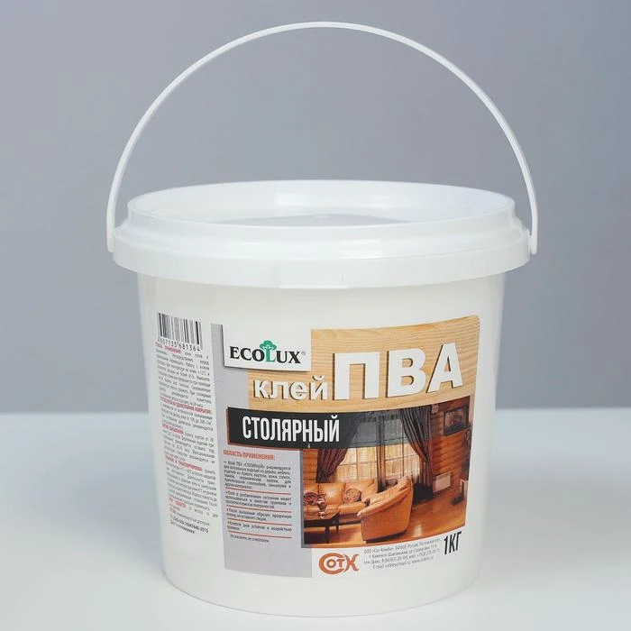 Клей ПВА ECOLUX столярный 1 кг 6783355 |
