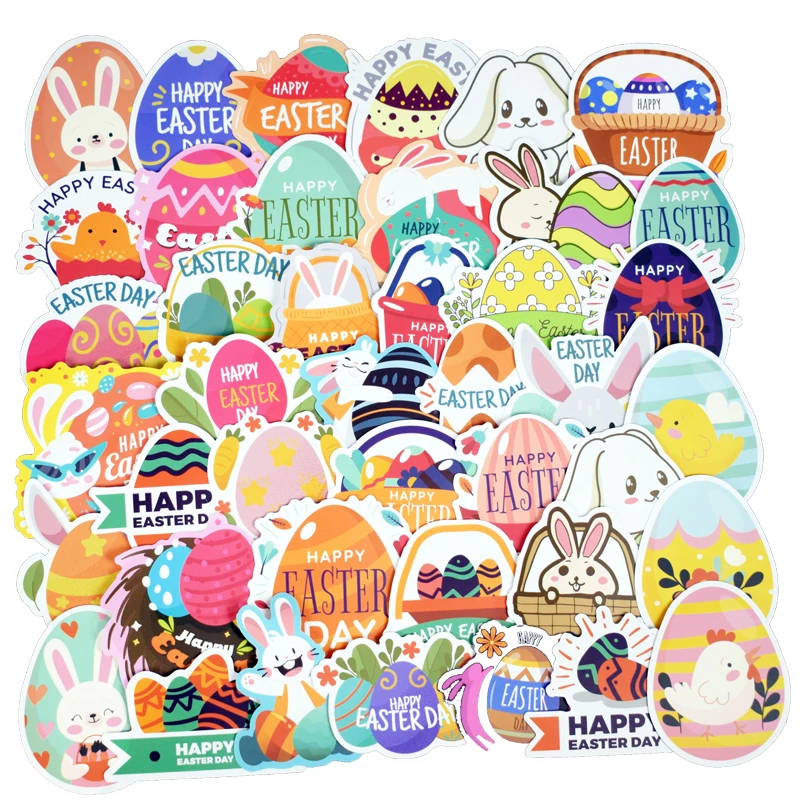 50 шт. Пасхальный кролик Мультяшные фотообои для детей мотоцикл бампер скейтборд