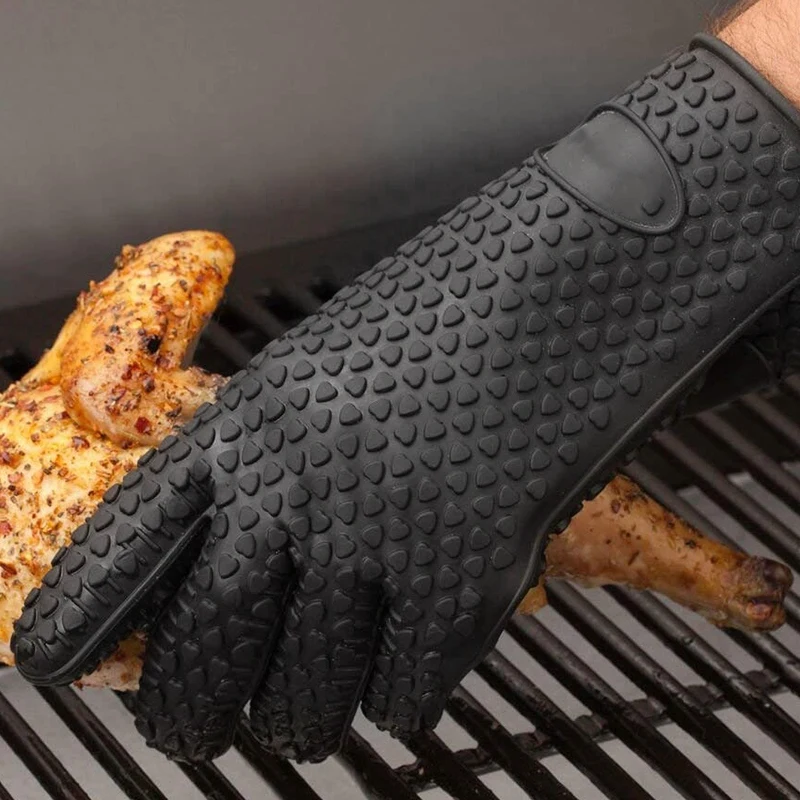

Oven Mitts Baking Gloves Heat Resistant Silicone Glove Thick Silicon Kitchen Barbecue Oven Cooking Glove BBQ Grill Glove