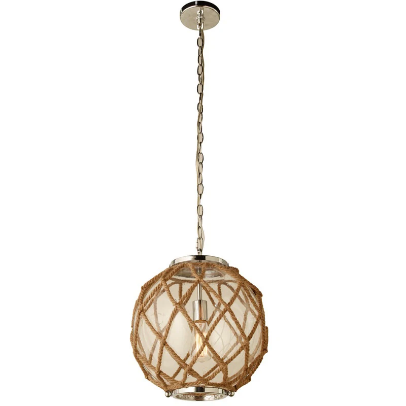 Промышленный стеклянный подвесной светильник веревка золотые подвесные