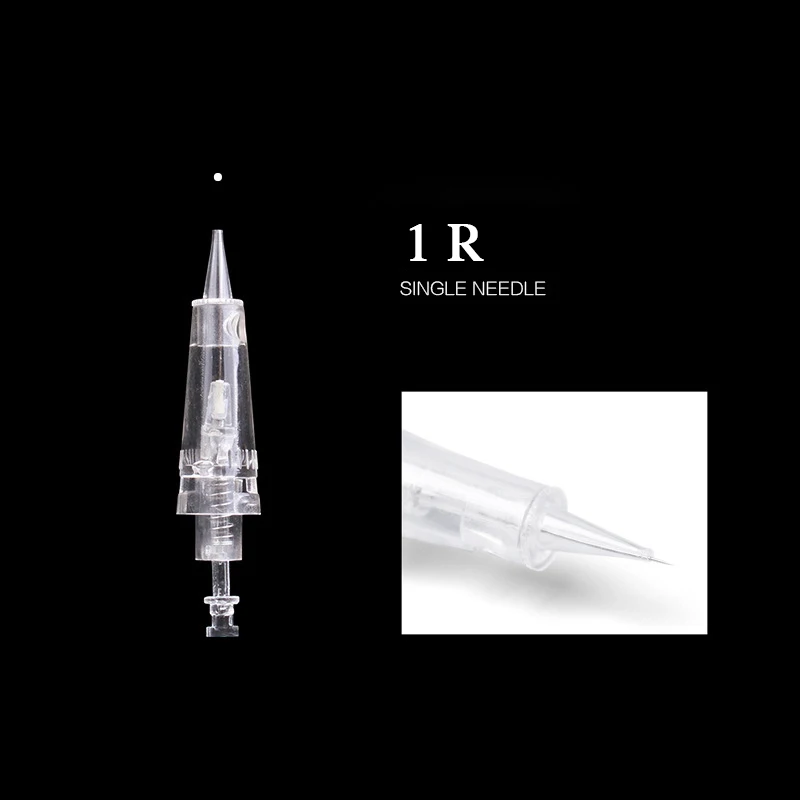 50 шт одноразовый Перманентный макияж картридж иглы штык татуировки 1RL/3RL/5RL для цифровых бровей/губ/машинка для подводки глаз - Габаритные размеры: 1R