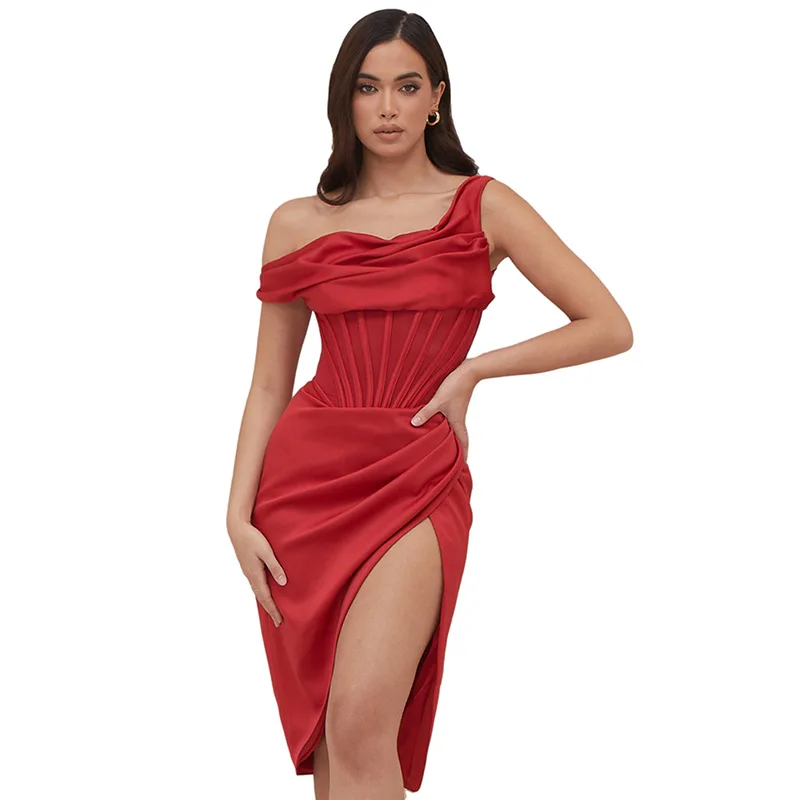 

Party Spring Summer Women Bodycon Short Sleeve Off Shoulder Dress Slim Waist Sexy Mini Dress Elegant Sexy New Mujer