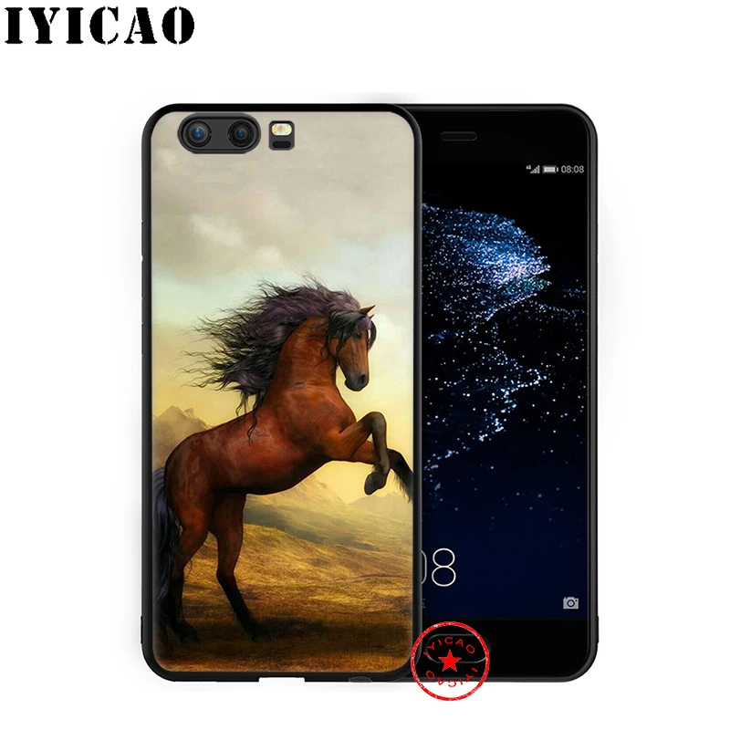 IYICAO Horse Cool Running мягкий чехол для huawei P30 P20 P10 P9 P8 2017 2016 2015 P Smart Z Plus 2019 mate 20 10 Lite Pro Mini |