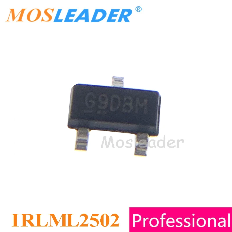 Mosleader IRLML2502 SOT23 3000 шт. IRLML2502TRPBF IRLML2502PBF N Channel 20 в сделано Китае высокое качество|p-channel|