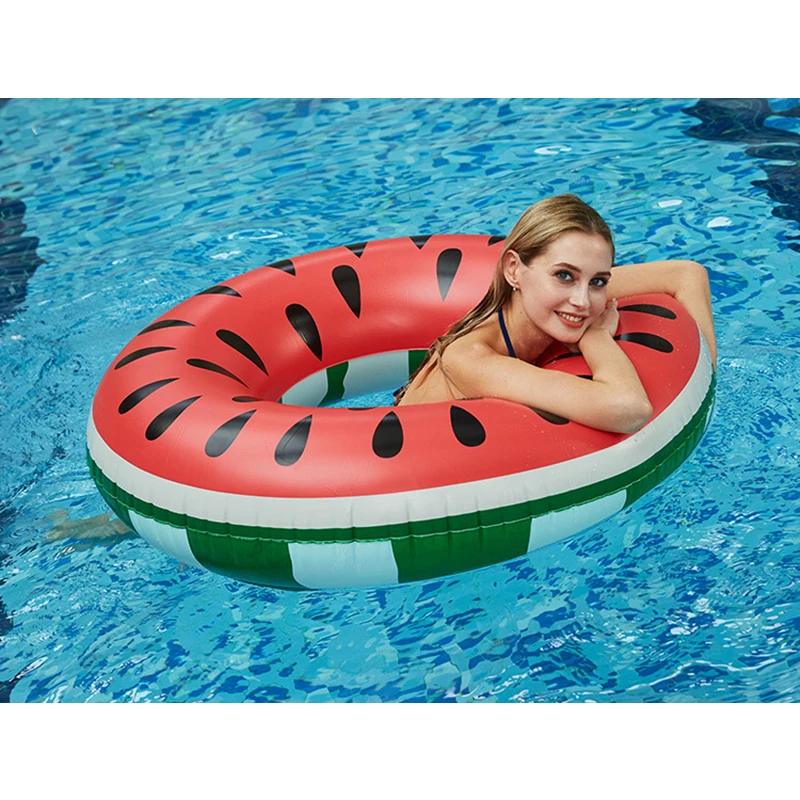 Tengweng Inflatable watermelon Swimming Ring for Pool Float Mattress Thickened PVC Summer Floating Seat Toys | Спорт и развлечения