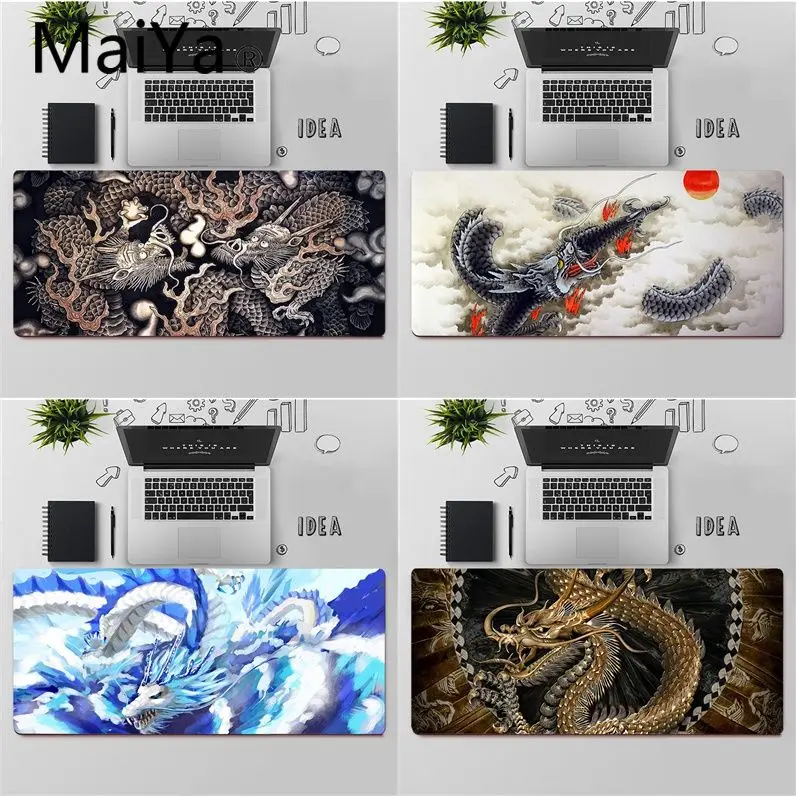 

Maiya Top Quality Chinese style dragon DIY Design Pattern Game mousepad Free Shipping Large Mouse Pad Keyboards Mat