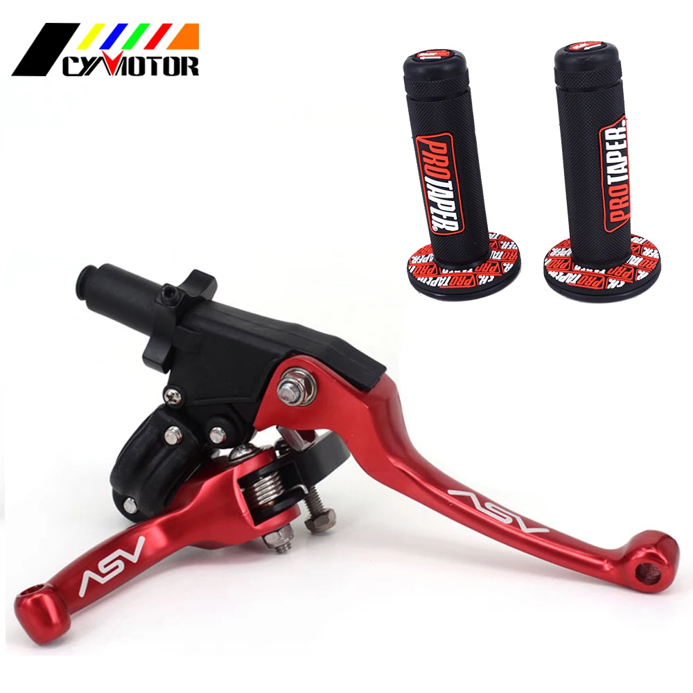 

ASV F3 ShortAlloy Brake Clutch Handlebar Lever For Motorcycle SSR YZF WR CRF 2ND Pitbike Dirt Pit Bike Motocross Red Universal