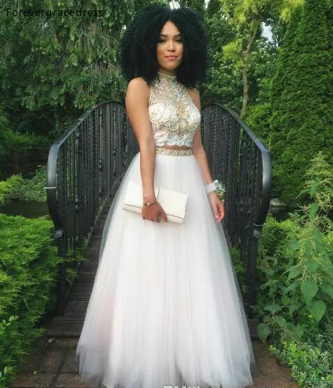 Сексуальное вечернее платье из двух частей недорогое с высоким воротом