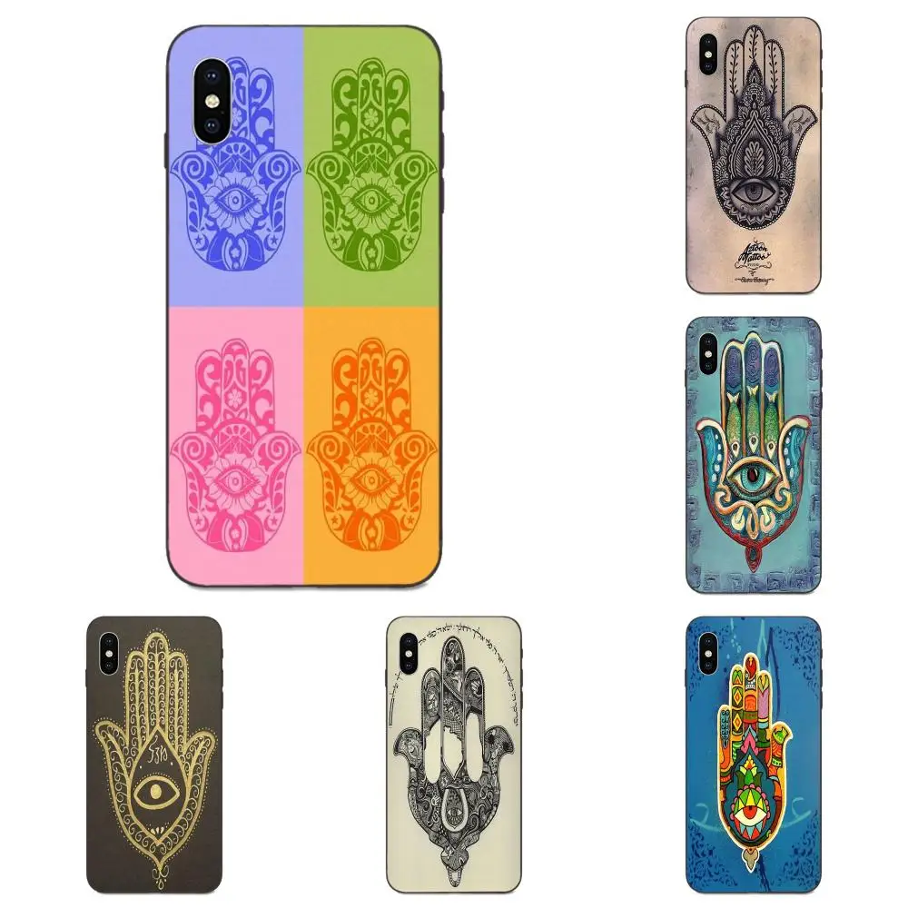 Мягкий мобильный телефон чехлы для Apple iPhone 4 4S 5 5S SE 6 6S 7 8 11 Plus X XS Max XR Pro Хна Хамса