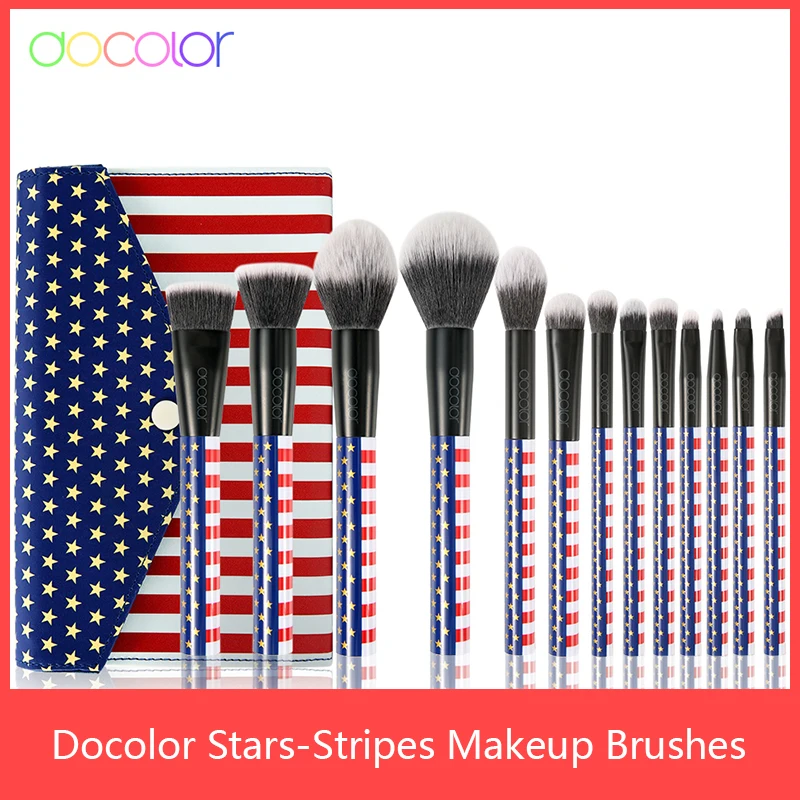 Docolor 13 шт. набор кистей для макияжа профессиональная основа пудра тени век макияж