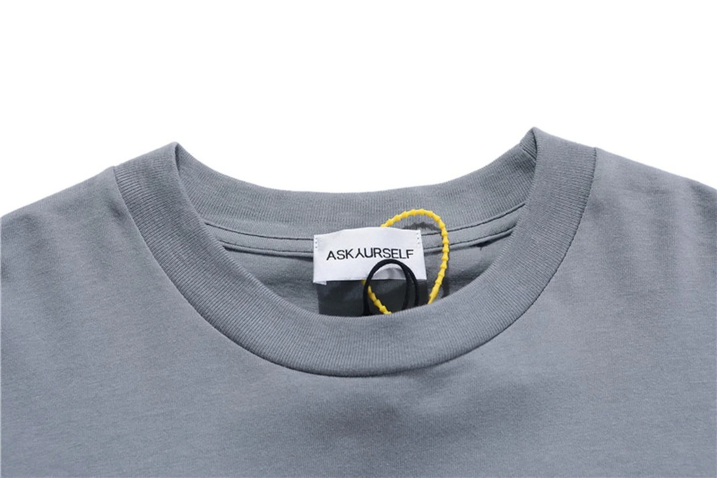 

Foaming Printing Askyurself Box Logo T-Shirts Men Women Washed Cement Grey AYS T Shirt Top Tees