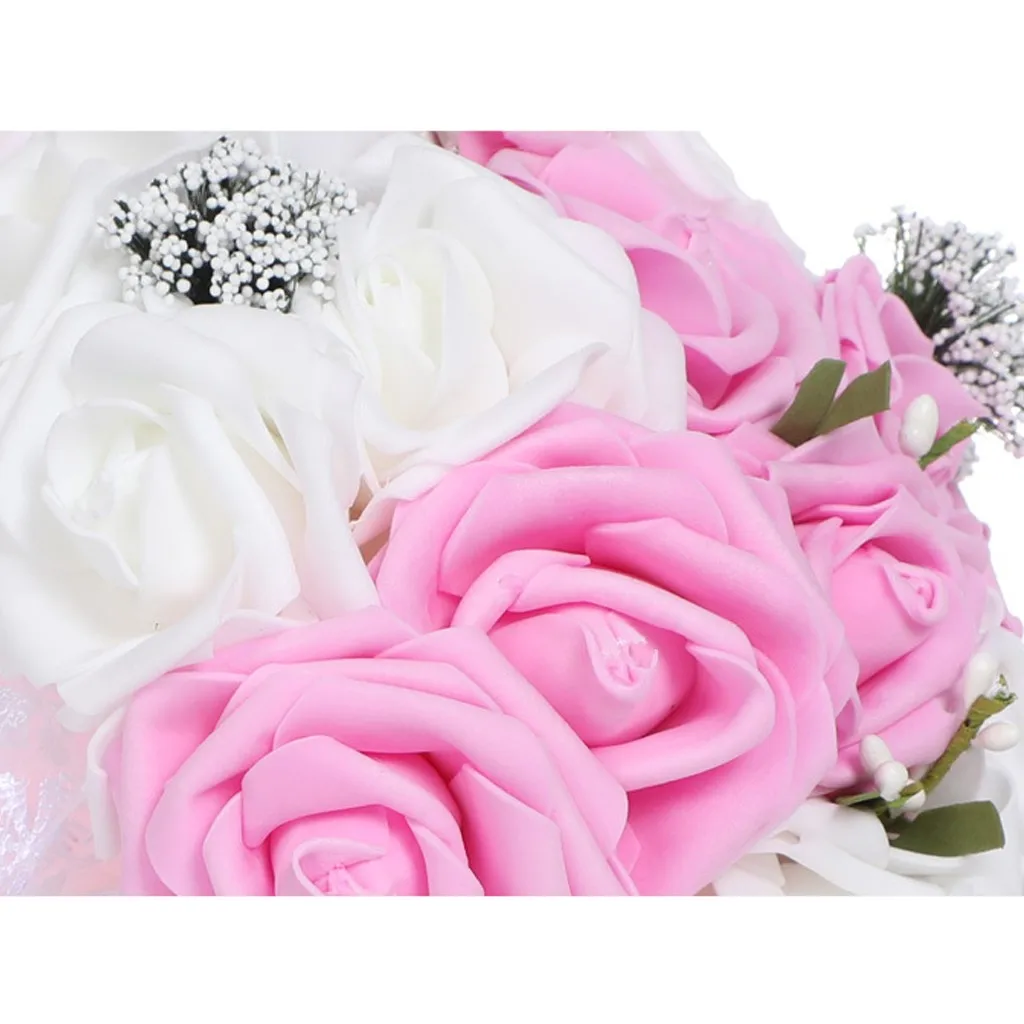 Розы для подружки невесты с отделкой жемчугом свадебный букет искусственных