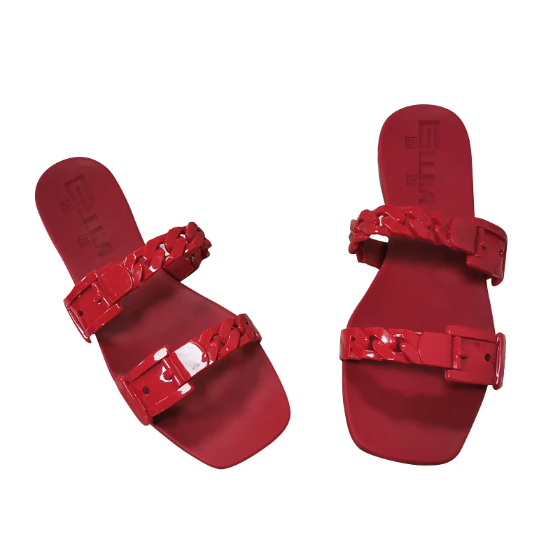 

Новинка 2021, женские тапочки gujia, модные летние сандалии, босоножки, сандалии, модная пляжная обувь на плоской подошве