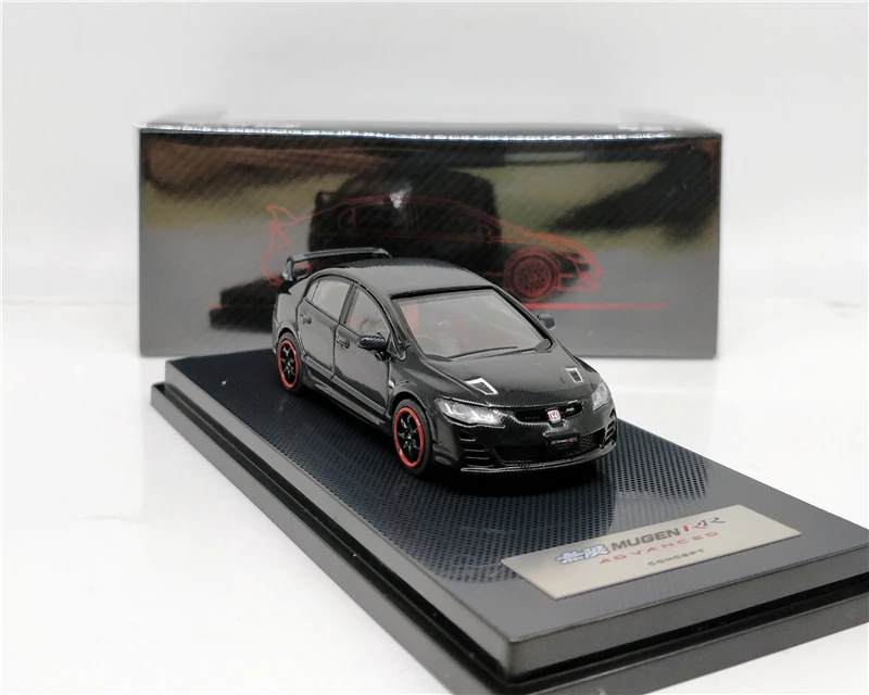 1: 64 INNO64 Honda Civic Тип Mugen RR FD2 передовая концепция 2009 черная литая под давлением модель автомобиля