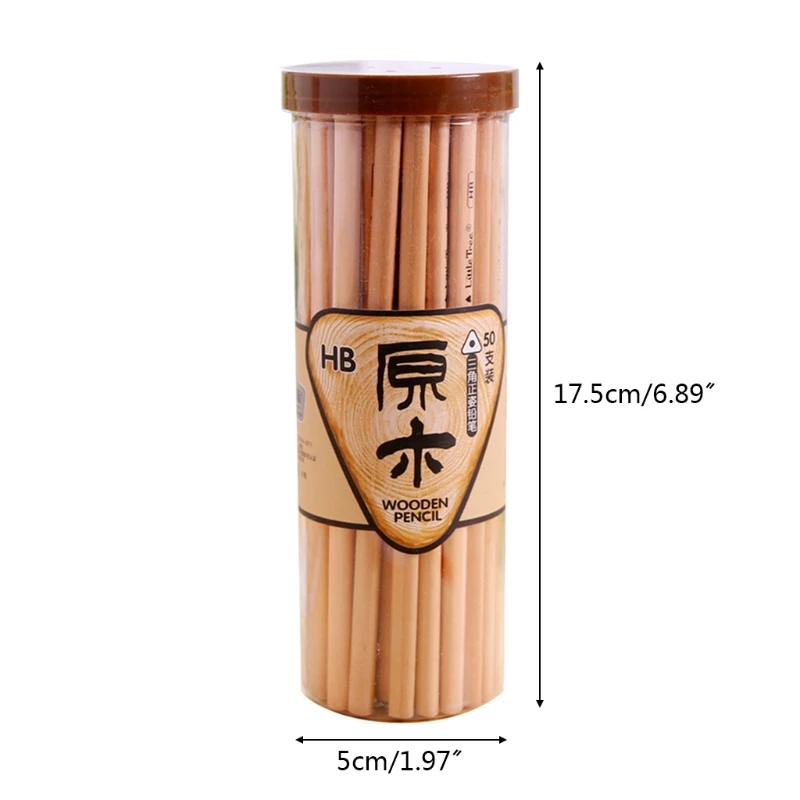 

50pcs Eco-friendly Natural Wood HB Pencil Non-toxic Drawing Writing Art Pencils Office School Supplies