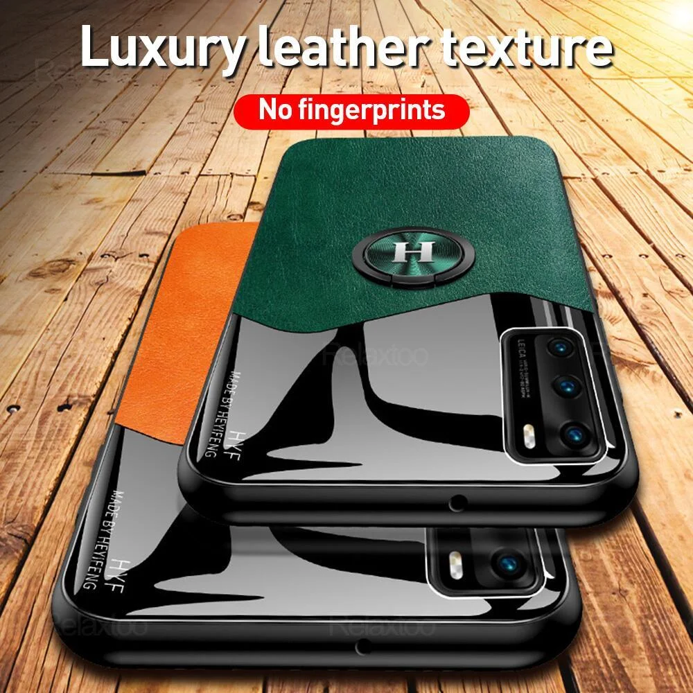 

Чехол для Huawei Honor 9X Pro 8X Max 30 Lite 20 30s 20s 9C, кожаный чехол с магнитным кольцом и задней крышкой для Honor Play 4T V30 Pro X10