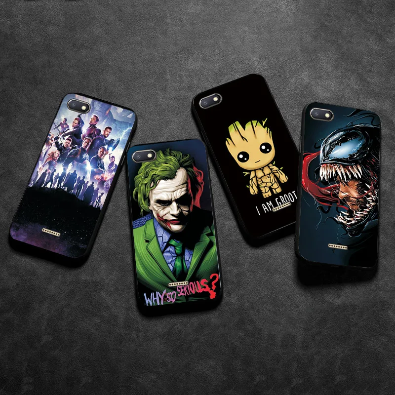 Чехол для Xiaomi Redmi 6A чехол Hero Marvel чехол для телефона для Xiaomi Redmi 4A 5A 6A 7A 8A черный ТПУ чехол для Redmi 4X5 6 7 8 чехол s