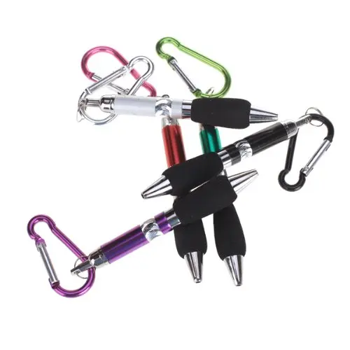 

3pcs Carabiner Portable Pen Retractable Ballpoint