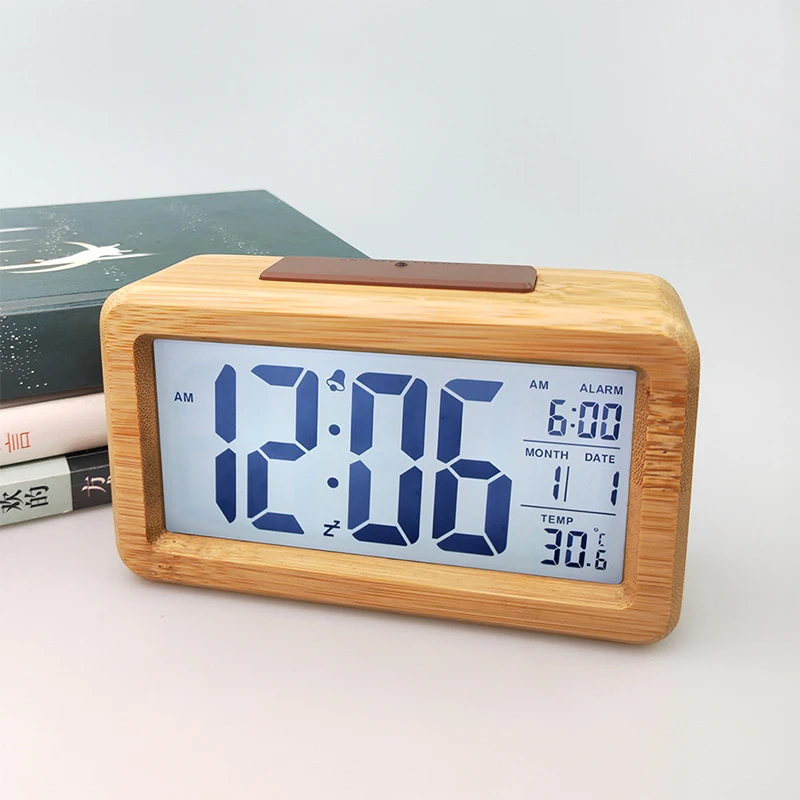 Деревянный светодиодный цифровой будильник украшение для гостиной электронные
