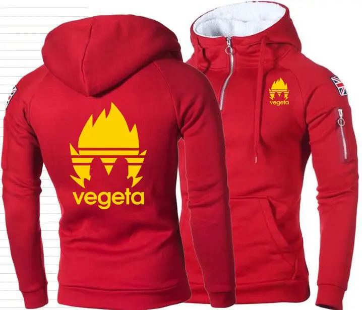 Забавные толстовки Z на молнии Мужская толстовка в стиле хип-хоп Вегета с