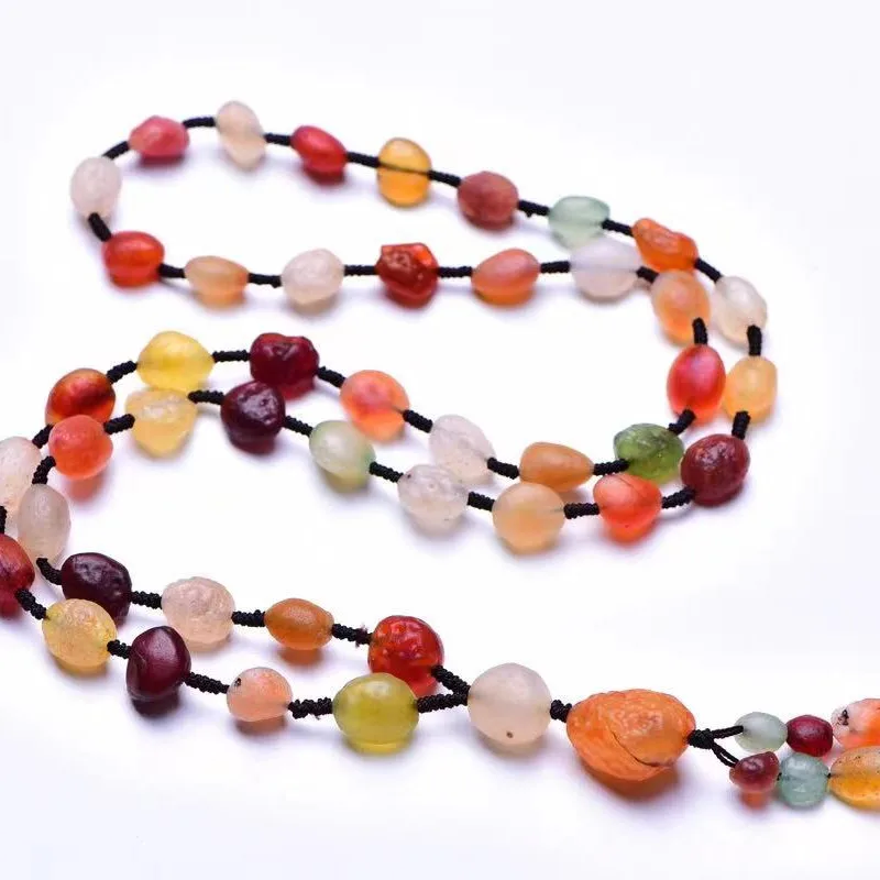 Entourage beads Alxa Gobi Agate Rough Stone Men and Women Sugar heart Bracelets Sweater Chain