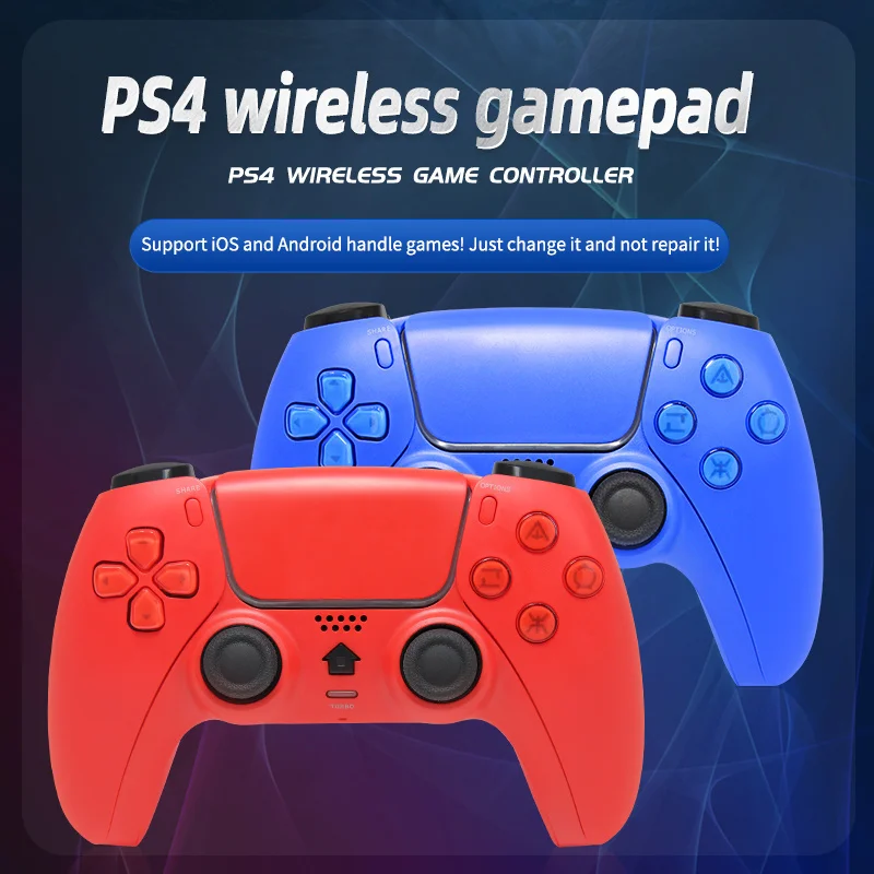 

ПК беспроводной геймпад для PS4/IOS/Android/PC/PS3 внешний беспроводной контроллер Bluetooth-совместимый Двойной вибрационный джойстик