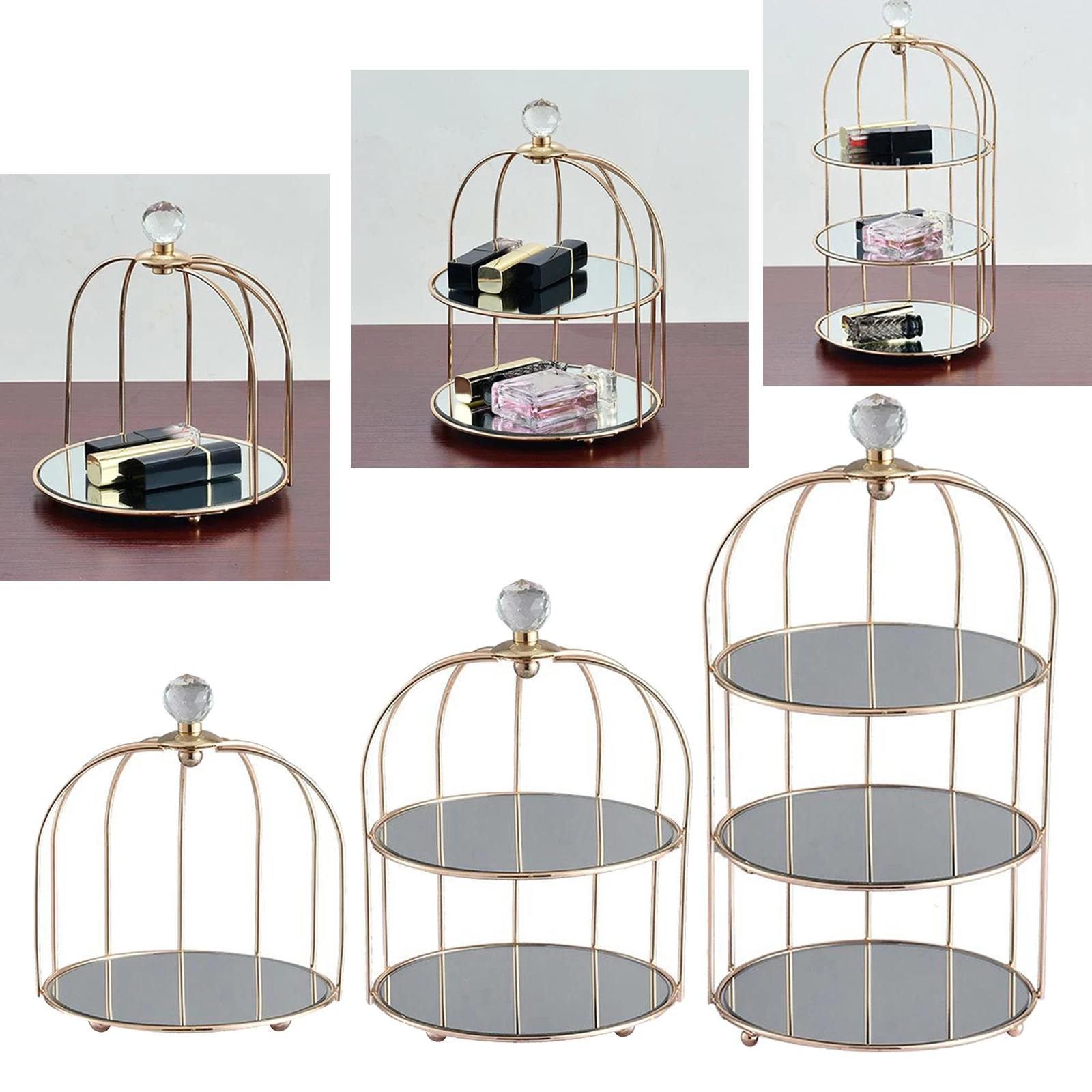 Золотая полка органайзер для хранения косметики|Подставки и стеллажи| |