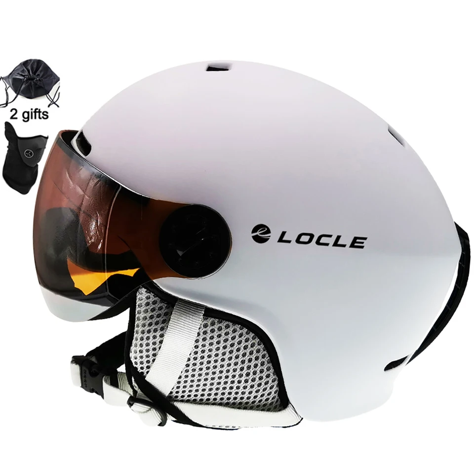 Лыжный шлем LOCLE с козырьком сертификация PC + EPS CE для мужчин и женщин детский