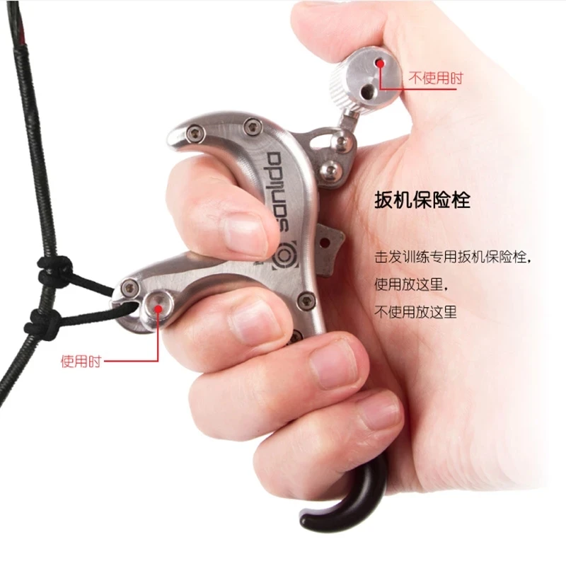 

Sanlida Aid Archery Caliper Grip Release For Compound Bow Hunting X10 Stainless Steel 4 Finger Grip Caliper Release