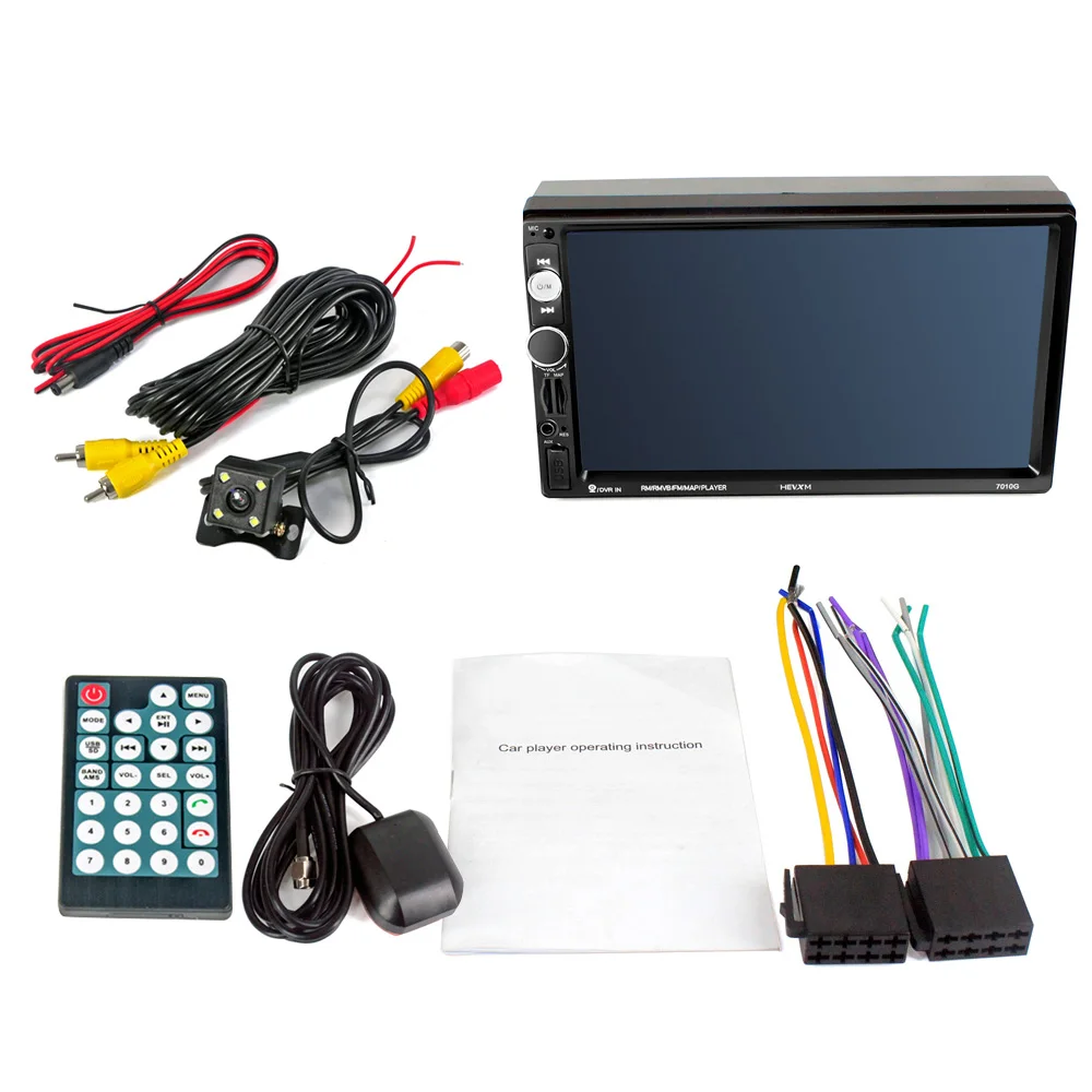 Автомагнитола 2 din 7 дюймов HD GPS-навигация камера Bluetooth AUX MP3 MP5 стерео FM аудио USB