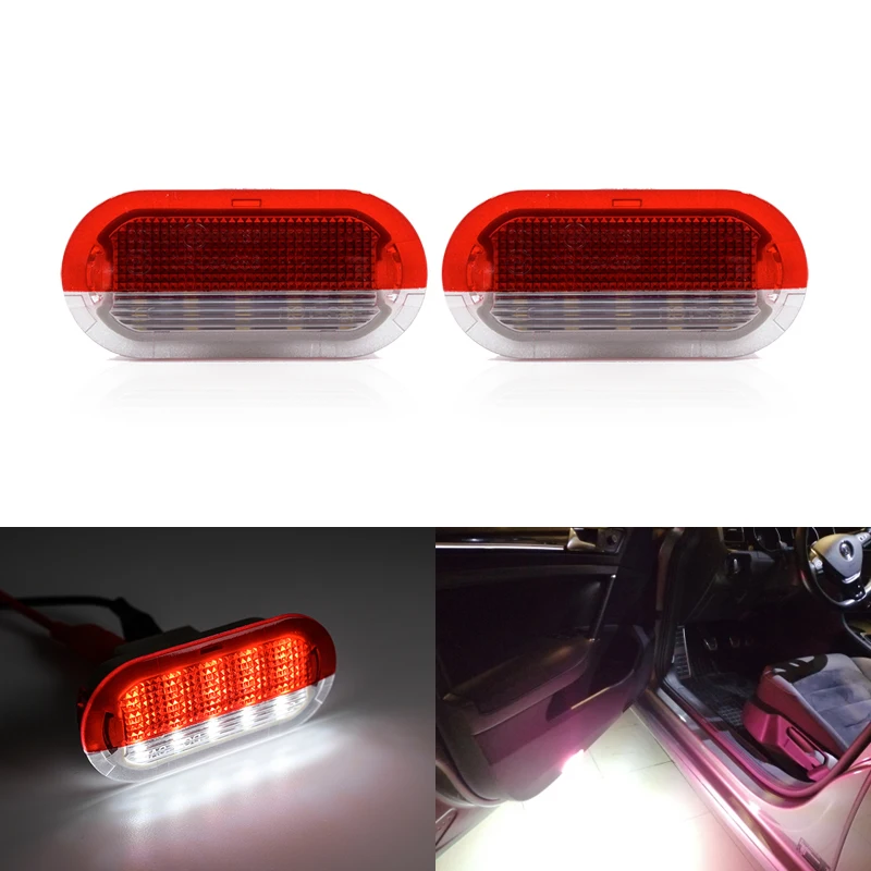 2x белый/красный светодиодный логотив для дверей огни по Предупреждение