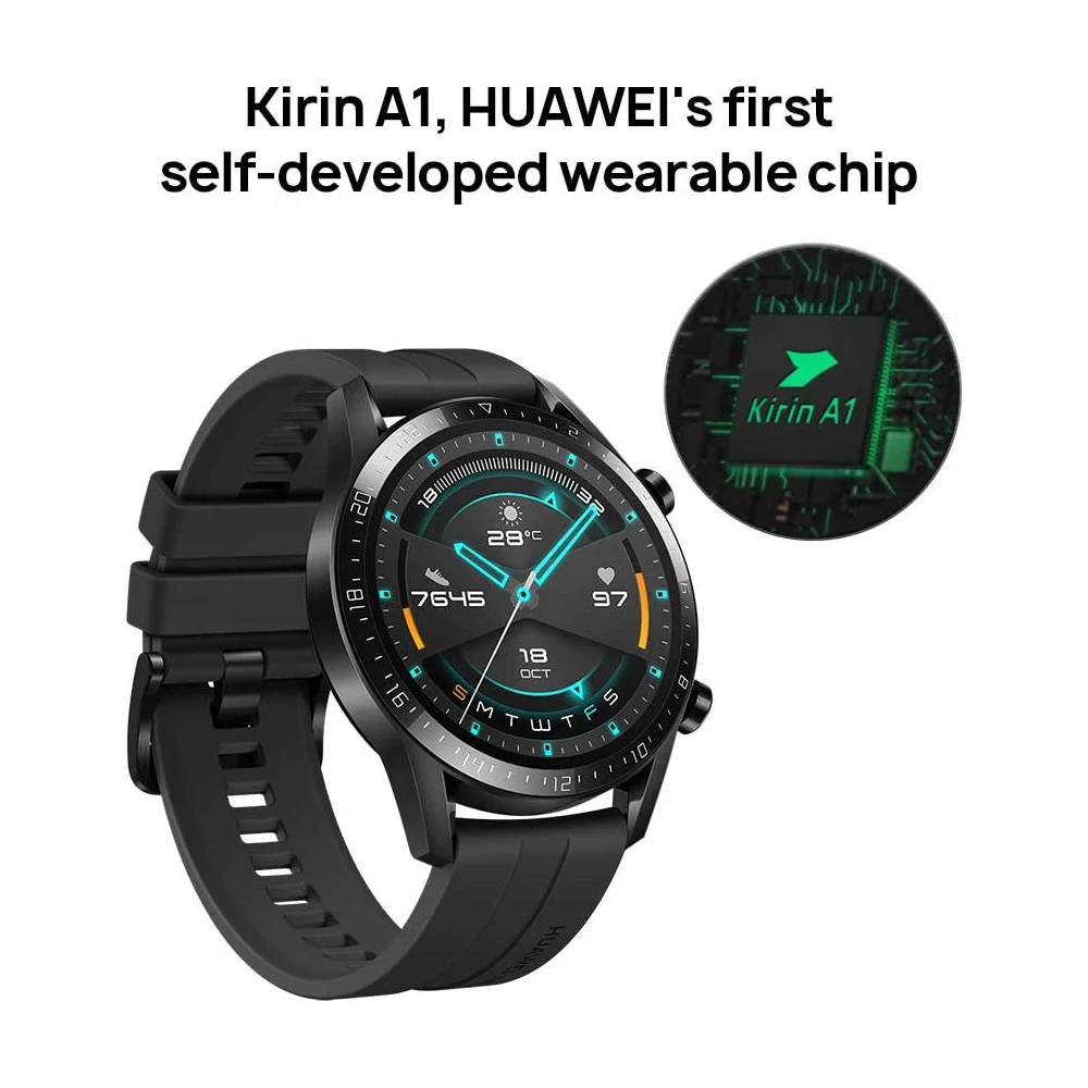 Huawei Watch GT 2 | Смарт-часы с 3D изогнутым AMOLED экраном для мужчин и женщин Поддержка