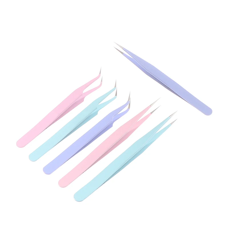 

Eyelash Extension Tweezer Professional Eyelash Tweezers Colored Anti-Static Tweezers For Eyelash Extension Eyebrow
