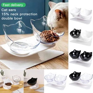 Non-Slip Double Cat Bowl Dog Bowl With Stand Pet Feeding Cat Water Bowl For Cats Food Pet Bowls For Dogs Feeder Product Supplies