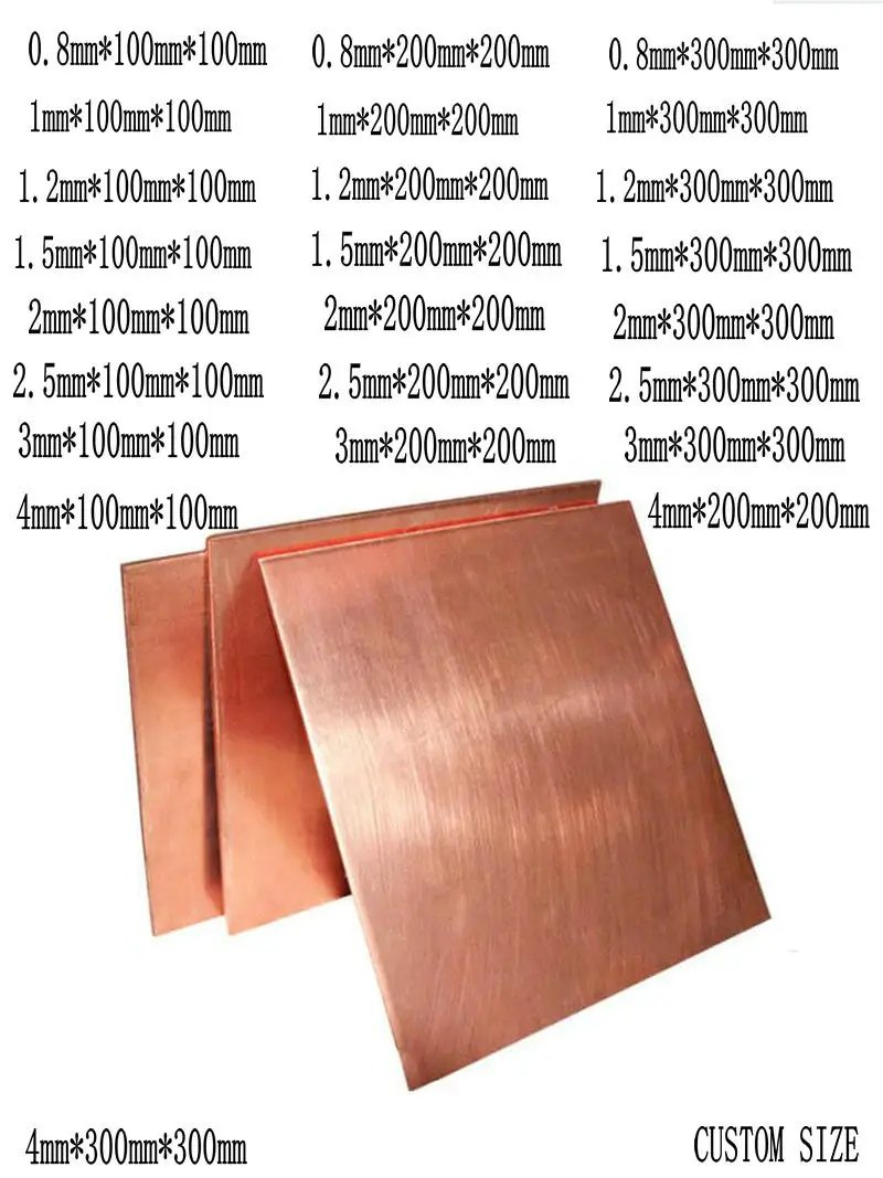 

Панель из красной меди высокой чистоты HQ T2, лист, Индивидуальный размер, модель рамы, DIY Строительные прецизионные инструменты, детали для ко...