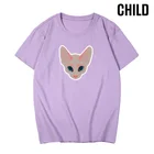 Детские футболки с принтом кошки, 100% хлопок, анастасиз мерч