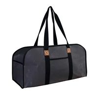 storage holder carrier canvas firewood bag durable waterproof wood tote outdoor portable organizer fireplace wood opportune