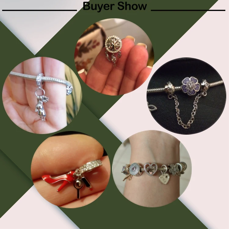 WOSTU Family Heart Copper Charm High heels Pendant Bee Boy &amp Girl Dangle Beads Fit Original Bracelets For Women Jewelry | Украшения и