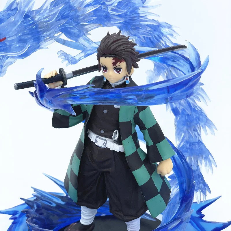 Аниме Demon Slayer Kimetsu no Yaiban Kamado Tanjirou Дракон изменений со светодиодами DIY Фигурки