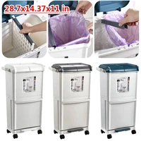 45l garbage sorting trash can with lid deodorant household kitchen double layer dry and wet separation dustbin storage waste bin