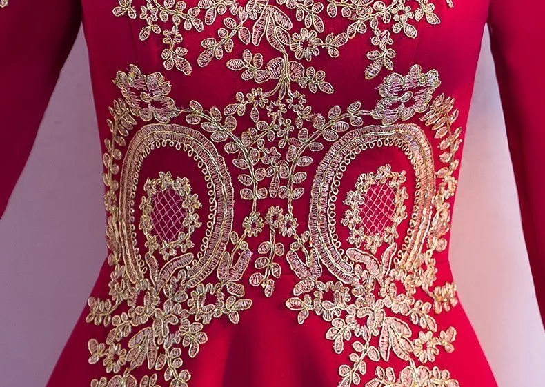 Современное китайское свадебное платье, черное, Cheongsam, Сексуальные Восточные воротники, традиционное вечернее платье, Qipao, длинное, с вышивкой, Vestido Chino