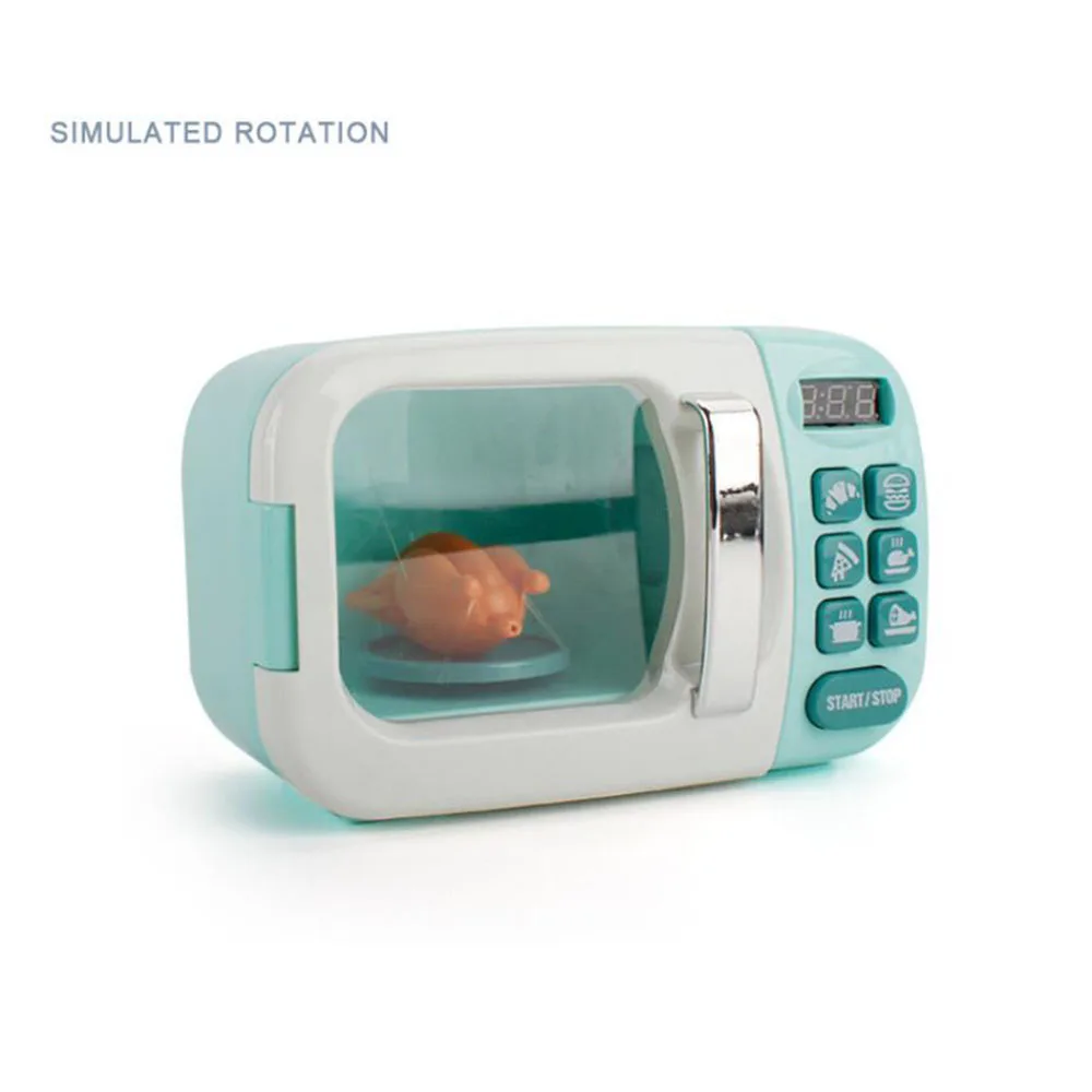 

NEW Pretend Play Girl Boy Furniture Toys Mini Simulation Stove Oven Bread Maker Toaster With Light Sound Kids Educational Toys