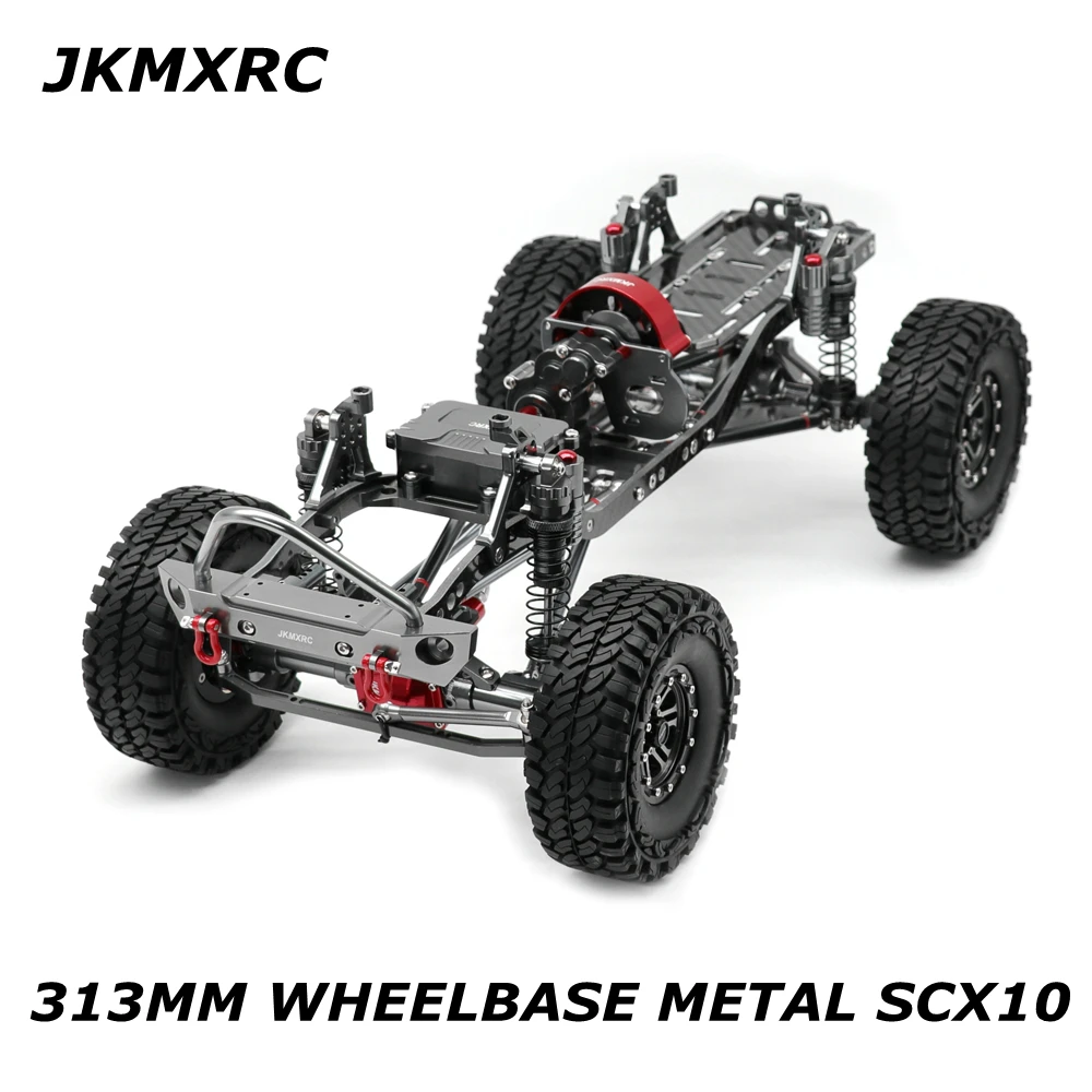 JKMXRC 1/10 Rc Rock Crawler автомобиль CNC металлический осевой SCX10 шасси с карбоновой рамой
