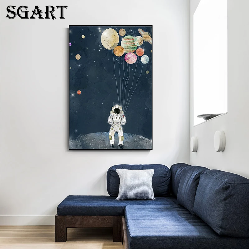 

Astronaut Space Dreaming Stars Oil Painting Canvas Painting Posters And Prints Wall Art Pictures For Living Room Home Decor