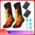 Носки с электрическим подогревом, носки с подогревом для мужчин и женщин, носки с подогревом для холодной погоды, кемпинга, пешего туризма, мотоцикла - изображение