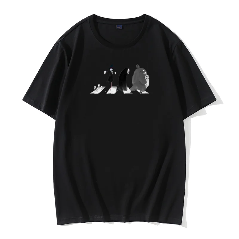 

Princess Mononoke Ghibli Road Design With Own Logo T Shirt Men's Cotton Hipster Tshirt O Neck s 3D Print