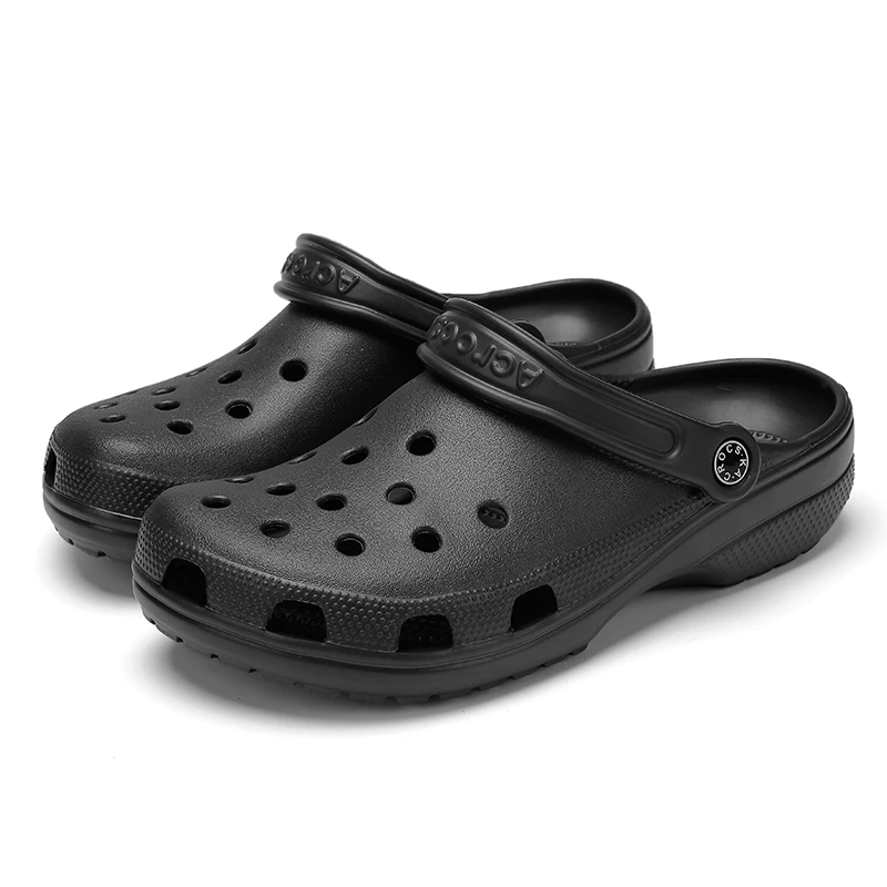 

Summer Casual Men Sandals Hole Shoes Hollow Beach Flat Sandals Men Women Slippers Non-slip Lovers Garden Shoes Unisex Slippers