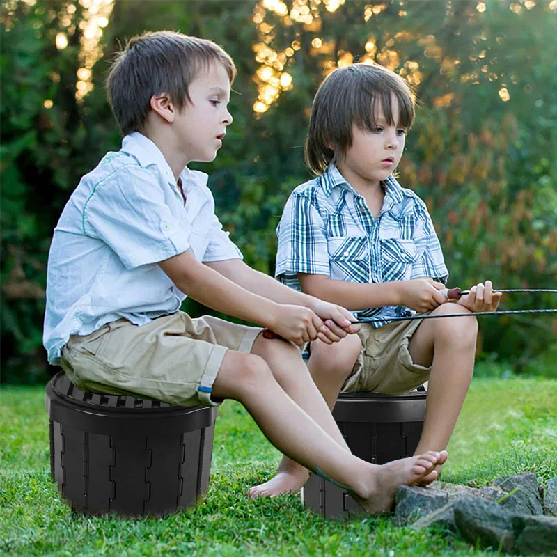 Портативный складной туалет для кемпинга на открытом воздухе нагрузка 350 кг